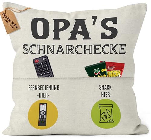 CROWNLY® Kissenbezug 45x45 Vatertagsgeschenk für Opa Geschenk für Männer Ruhestand Geschenk Personalisierte Geburtstagsgeschenk für Männer Lustige Geschenke