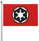Flagge des ersten galaktischen Imperiums, 90 x 150 cm, für den Außenbereich, doppelseitige Flagge, Polyester, leichte Flaggen, lustige Heim- und Hofdekoration, 3 x 5 Flaggen