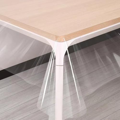 IVEOPPE Transparente Tischdecke - 0.13 mm Transparente PVC Folie, Wasserdicht Abwaschbar, 140 x 180 cm