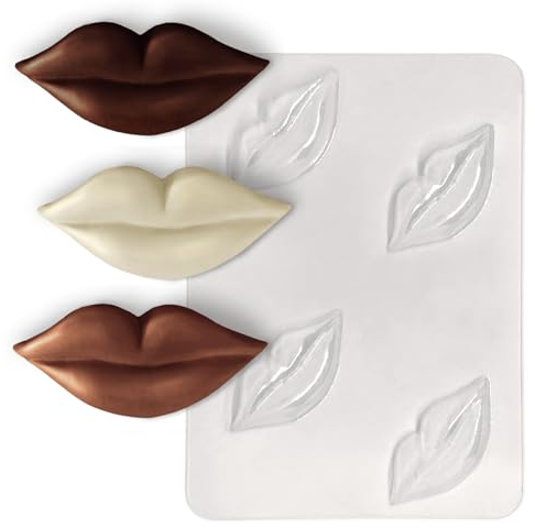 Kiss Chocolate Moulds - Sugar Lips - 25g - Packs of 4 or 12 (4 Moulds)