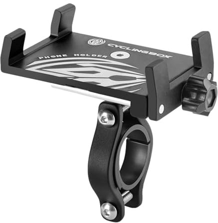 PRIMUZ Fahrrad-Handyhalter, 71 g Fahrrad-Handyhalter, Reise-Fahrrad-Handyhalterung, Handy-Halterung, Fahrradzubehör für Fahrrad-Lenkertasche, Lenker und Telefon