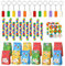 Yhjxly 36 Pcs Bausteine Geburtstag Mitgebsel, Baustein Party Dekoration,12 Kinder Slap Armbänder,12 Schlüsselanhänger ,12 Geschenktüte für DIY Blöcken Themen Party Geschenk für Kindergeburtstag
