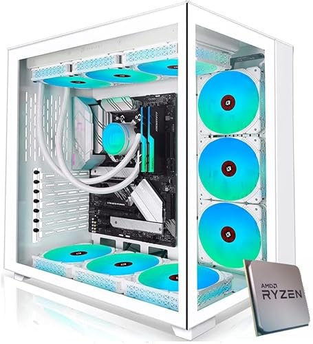 EMCA4 Computer Gaming PC Assemblato Ryzen 7 7800X3D - Radeon RX 7900 XTX 24GB - SSD M.2 1TB nvme Gen4 - Ram 32GB DDR5 6000mhz EXPO - Dissipatore a Liquido 360 White - ARGB - WIFI 6 - Windows 11