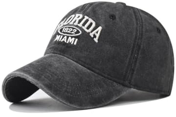 XibeiTrade Original Miami Florida Baumwoll-Baseballkappe für Damen und Herren, Vintage, Sport, Outdoor, lässig, täglicher Sonnenhut