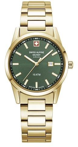 swiss alpine military Damen Uhr Analog Quarz 7767.1114SAM Edelstahl