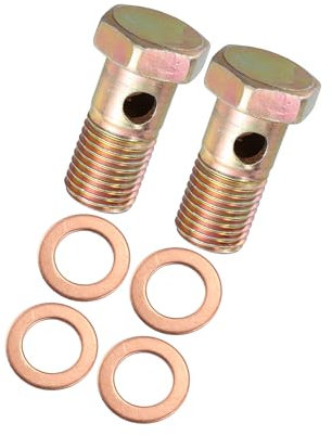 Motoforti 2 Set Banjo Bolt Brake Fitting Adapter M14x1.5 Thread Banjo Bolt Long-lasting