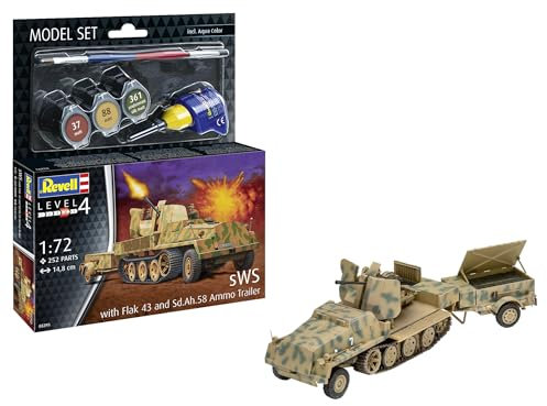 Revell Modellbau Model Set SWS with Flak43 and Sd.Ah58 Ammo Trailer