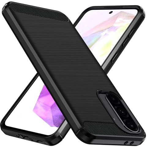 ivoler Silikon Hülle für Samsung Galaxy A56 5G, [Militärischer Schutz] Stoßfest Handyhülle, Dünne Weiche Flexible TPU Kratzfest Schutzhülle Anti-Fingerabdruck Case Cover, Schwarz