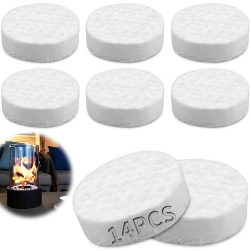 TXXATX 14 Stück Keramikwolle für Bioethanol 85x85x25mm Glaswolle Keramik Wolle Kamin Keramikschwamm Keramische Wolle Ethanol Ceramic Wool für Bio Ethanol Kaminofen Indoor Gel Tischkamin