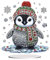 Diamond Painting Weihnachten Tiere Set, Kristall DIY Diamant Malerei Tischdeko Weihnachtsdeko, Diamant Painting Weihnachten Deko Kinder Erwachsene Geschenke (Pinguin)
