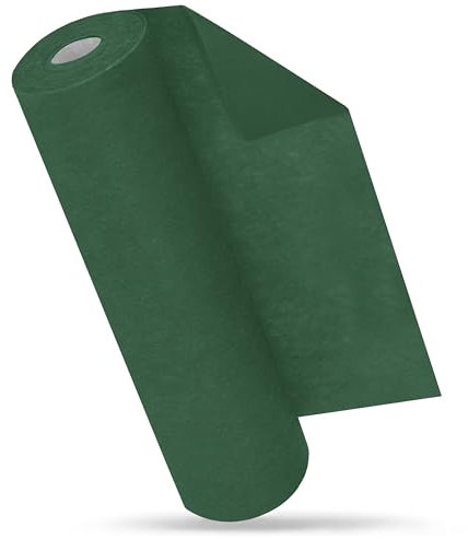 MODERNO Vlies Tischläufer Dunkel Grün, Tischband Dunkel-Grün, Tischläufer Modern, Tischläufer Outdoor, Tischdeko, Partydeko für Geburtstag, Hochzeit, Festliche Dekoration, 30 cm x 25 m