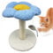 BPS Rascador Gato Árbol para Gatos con Diseño de Flor Centro de Actividades Compacto con Ratón Colgante y Poste Rascador de Sisal (Azul) BPS-10873