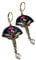Creative-Flower Drop Earring Women Ethnic Black Enamel Fan Shaped Earring