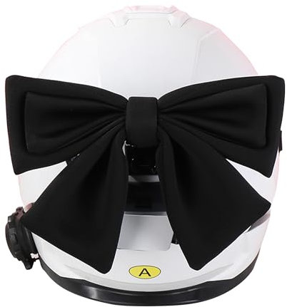 Gwezmxs Motorradhelm Überzug für Damen, Süße Stoffschleife Helm Dekoration, Schwarz, Helmet Decoration Black Bow