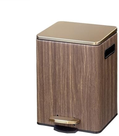 Poubelle Poubelle de Salle de Bain avec Couvercle, Poubelle à pédale en métal, Poubelle rectangulaire for Bureau, Chambre, Toilettes, Salon Poubelle Cuisine(45 liters)