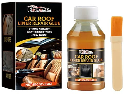 Pegamento de reparación para techo de coche, con pincel, pegamento para el techo del coche, adhesivo de reparación rápida para todo tipo de pieles, poliéster (100 g)