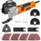 Yunirvana Oscillating Multi Tool with Portable Bag，300W 6-Speed Oscillating Tool,15000-22000 RPM Variable Speed Multi-Tool,3° Oscillating Angle,Quick-Lock & Multiple Operation Accessories