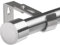 Gardinenstange Edelstahl Gardinenstangen Vorhangstange Ausziehbar Silber für Schlafzimmer, Wohnzimmer, Küche(72-280CM Φ25mm)