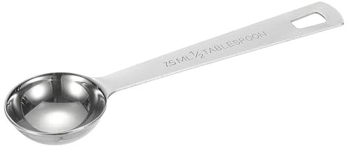 PATIKIL 1pcs 7.5ml Tablespoon Measuring Spoon, 1/2 Tbsp Measuring Spoon Stainless Steel Individual Measure Scooper Only for Ground Coffee Loose Tea Powder
