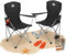 BigDean 2er Set Campingstuhl extra hohe Lehne max. 150kg belastbar Campingstuhl faltbar Angelstuhl Campingstühle