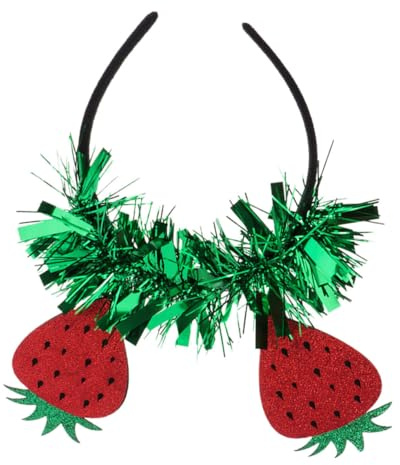 HEALEEP Erdbeer Kopfschmuck und Frucht Haarreif aus Filz und Kunststoff als Dekoratives Party Accessoire mit Sommeratmosphäre für Kreative Karneval und Performance Outfits