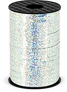 Unbekannt Kräuselband, Geschenkband, 5mm/225m Silber Hologramm PRH5-018