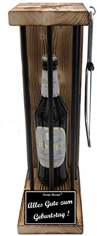 Bitburger Pils - Biergeschenke für Männer lustig Geburtstag Geschenke - Eiserne Reserve Black Edition Text s/w Alles Gute zum Geburtstag Bier (1 x 0.5 l)