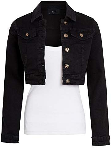 SS7 Damen Kurz geschnittene Jeansjacke