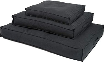 JAMAXX Premium Hundekissen in edler Leinen-Optik - Orthopädisch Memory Visco Schaumstoff/Waschbar Abnehmbarer Bezug/Wasserabweisender Innenbezug - Hundebett PDB1005,120x90 (L) anthrazit