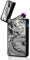 Electric Lighter Rechargeable USB Plasma Dual Arc Type-C Charging Electronic Windproof Dragon Lighter Cool Flameless X-lite Lighter for Candles,Indoor&Outdoor,Windy(New Black Dragon)