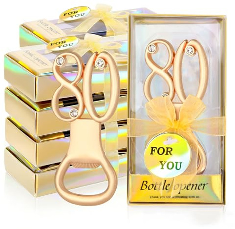 24PCS 80th Birthday Bottle Opener for 80th Birthday Party Favors 80 Wedding Anniversaries Souvenirs Favors, Gifts, Decorations,Souvenirs for Guests