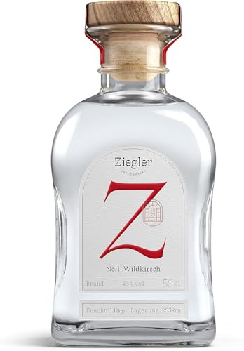 Ziegler No. 1 Wildkirsch Obstbrand 43% (1x 0,5l) - Edler Kirschbrand mit intensivem Fruchtaroma
