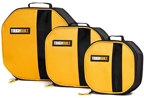 ToughBuilt - Toolmate Softboxes/Tool Bag - Soft Tool Box/Case/Carrier, Label Window, Hard Body Plastic Lined Wall, Heavy Duty Mesh Window, Multi-purpose Tool Storage Organizer - (3 Pack) (TB-192-C-UK)