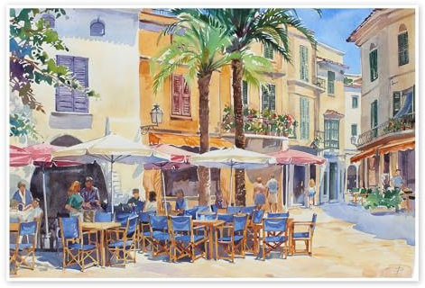 Plaza Nova Poster von Paul Simmons 100 x 70 cm Wandbilder Wanddeko