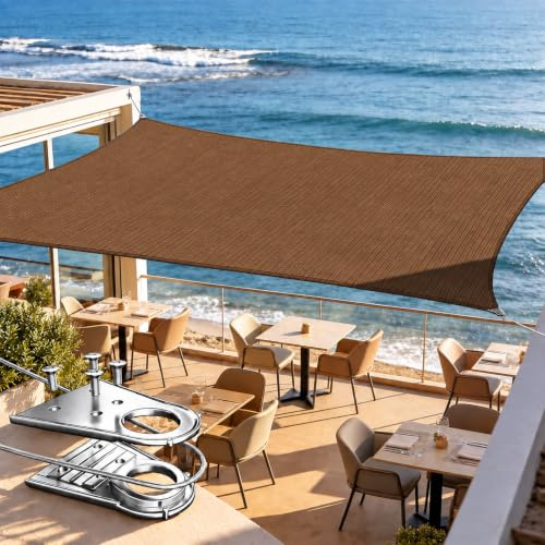 ShadeMart Strapazierfähiges, rechteckiges Sonnensegel, 30,6 x 40,6 cm, Super-Ring-Baldachin, Markise für Terrasse, Carport, Hof, UV-Blockierung, kommerzielle Qualität, 260 g/m², individuelle Größe