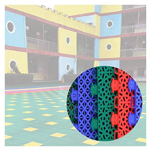 VXHCS Terrassenfliesen Outdoor Bodenfliesen für Terrasse DIY Montage 30,5 x 30,5 x 1,6 cm PP ineinandergreifende Deckfliesen, für Flur Balkon JSSSM (Farbe: Blau, Größe: 9 Stück)