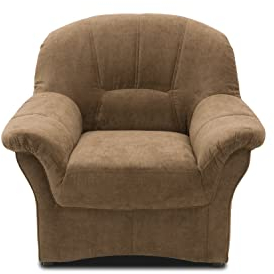 DOMO. collection Polstersessel Bahia FK, Sessel mit Federkernpolsterung, Federkernsessel in klassischem Design, Einzelsessel 102 x 57 x 91 cm (BxTxH), braun