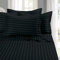 Elegant Comfort Parure de lit 4 pièces la Plus Douce et Confortable – Qualité égyptienne de 1500 Fils, résistante aux Plis et aux Rayures damassées pour lit Simple XL, Noir