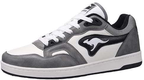 KangaROOS k-Slam Point Herrenschuhe sportlicher Schnürer Weiß Freizeit, Schuhgröße:40 EU