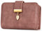 Faneam Portefeuille Femme Blocage RFID Portefeuilles en Cuir Petit Porte Monnaie avec Bracelet, Fermeture Eclair, 14 Emplacements de Cartes, Porte Carte Femme Cuir (Rétro Rose)