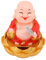 Haofy Solar Buddha Statue Solar Nickende Maitreya Auto Ornament Dekoration Kopfschütteln Spielzeug für Reichtum und Vermögen Solar Buddha Statue (Rote Kleidung)