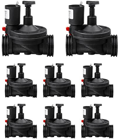 [Pack 8] La electroválvula de 1 24V con regulador de caudal es ideal para riego residencial y agrícola, valvula de riego permite trabajar con altos caudales sin erosión/deformación del diafragma.