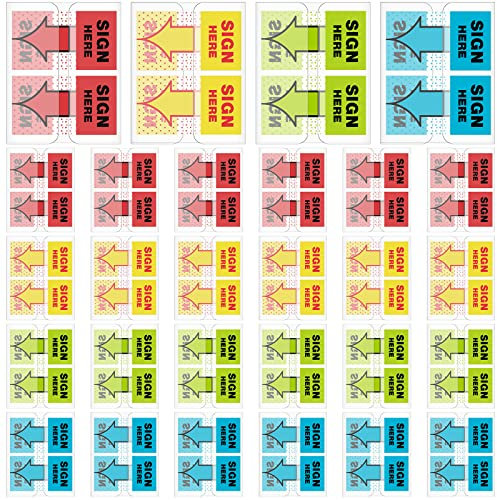 Jutom 25 Stück Schild-Here-Registerkarten, Haftnotiz, Anfangsdatum, Flaggen, Pfeilaufkleber, Flaggen für Büro, Schule, Studenten, Notizbuch, Anmerkung, Notizbuch, Notizbuch, Notizbuch, mehrfarbig