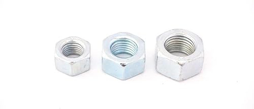 Sechskantmuttern Zoll UNC 1/4 5/16 3/8 7/16 1/2 Mutter Verzinkt (10, 5/16)