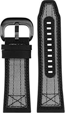 BANDKIT Für sieben am Freitag Uhrenarmband-Serie P3C/04 09 Mechanische Uhr Canvas Strap Leder 28mm Wasserdicht Armband Armband Gürtel, 28mm, Achat