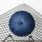 CoByda Dicke, dunkelblaue, runde Sitzkissen: Wendbare Plüsch-Stuhlpolster für japanische Futons, Durchmesser 38 cm (15 Zoll)