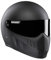Bandit XXR Integralhelm, Schwarz, matt, getöntes Visier, Streetfighter Custom Biker Style Dull Black Motorcycle Helmet Tinted Visor XXMB (L)