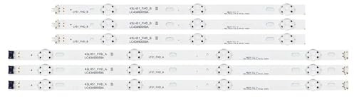LUNCHS Juego de 6 tiras de retroiluminación LED compatibles for LG 43LF510V 43LF5100 43LH5100 43LH5700 43LH570A 43LH520V 43LH590 43LJ515V 43LH510V 43LH570V