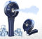 Dancial Mini ventilateur USB, ventilateur de poche à 3 vitesses avec réservoir d'eau de 40ml, ventilateur USB avec batterie 3000mAh, mini ventilateur pour le bureau, la maison, les voyages