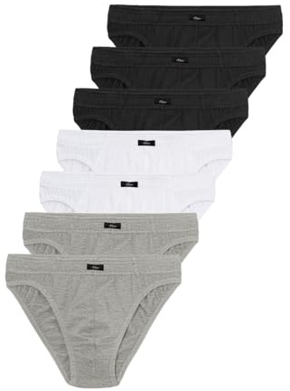 s.Oliver Herren Slips Change Daily, 7er Pack (DE/NL/SE/PL, Alphanumerisch, M, Regular, Regular, Grau, Weiß, Schwarz)